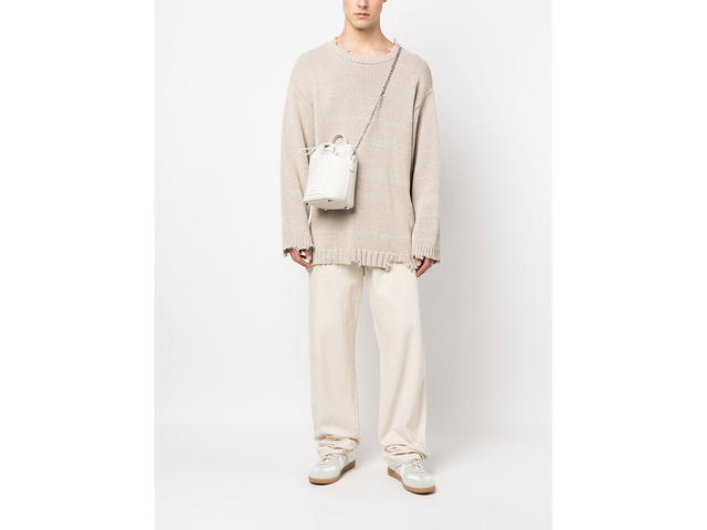 Maison Margiela Maison Margiela Leather Bucket Bagnude Neutrals Leather 80 Leather 20 Fabric - view 2