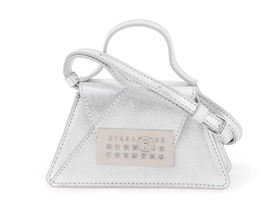 Maison Margiela Mm6 Maison Margiela Japanese 6 Mini Crossbody Bagsilver Calfskin