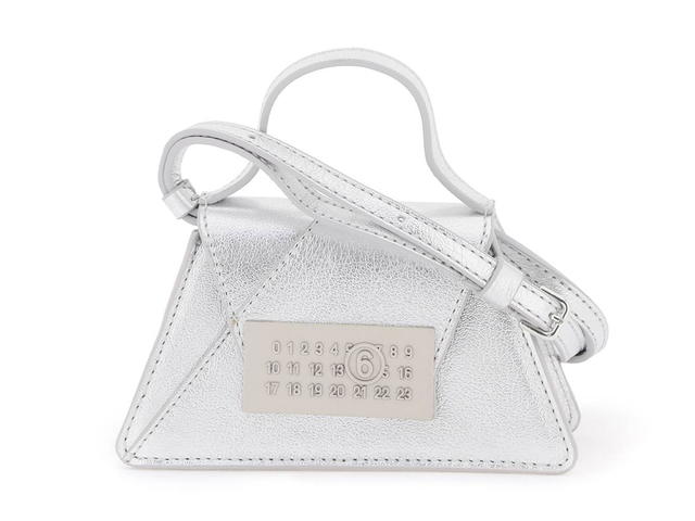 Maison Margiela Mm6 Maison Margiela Japanese 6 Mini Crossbody Bagsilver Calfskin - view 1