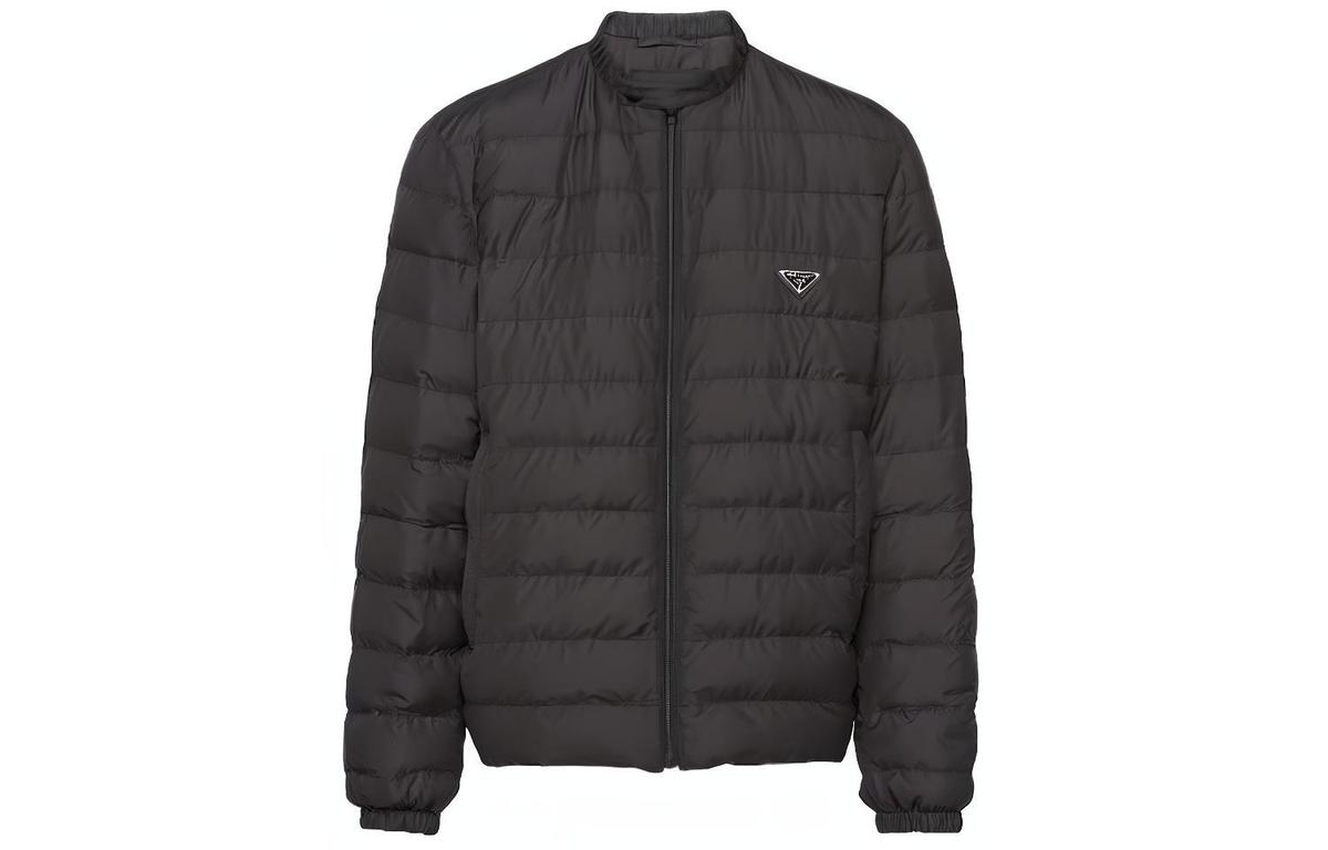 Prada Prada Short Polyester Down Jacket Jackets Coats Men's Black