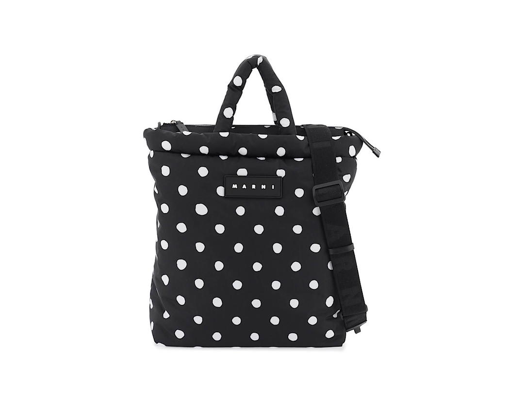 Marni Marni Polkadot Print Tote Bagmixed Colours Pl Calf Leather
