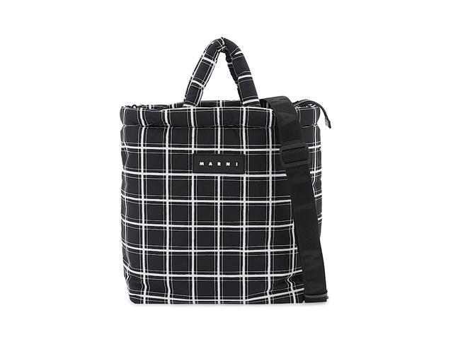 Marni Marni Black Nylon Bag With Check Patternblack Nylon - view 1