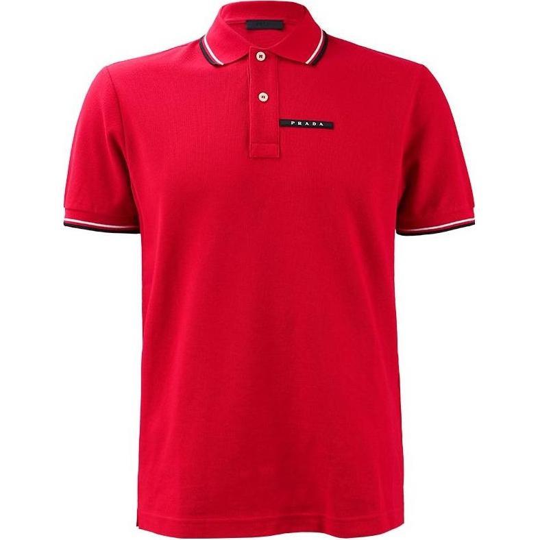 Prada Prada Polo Shirts Men Maroon