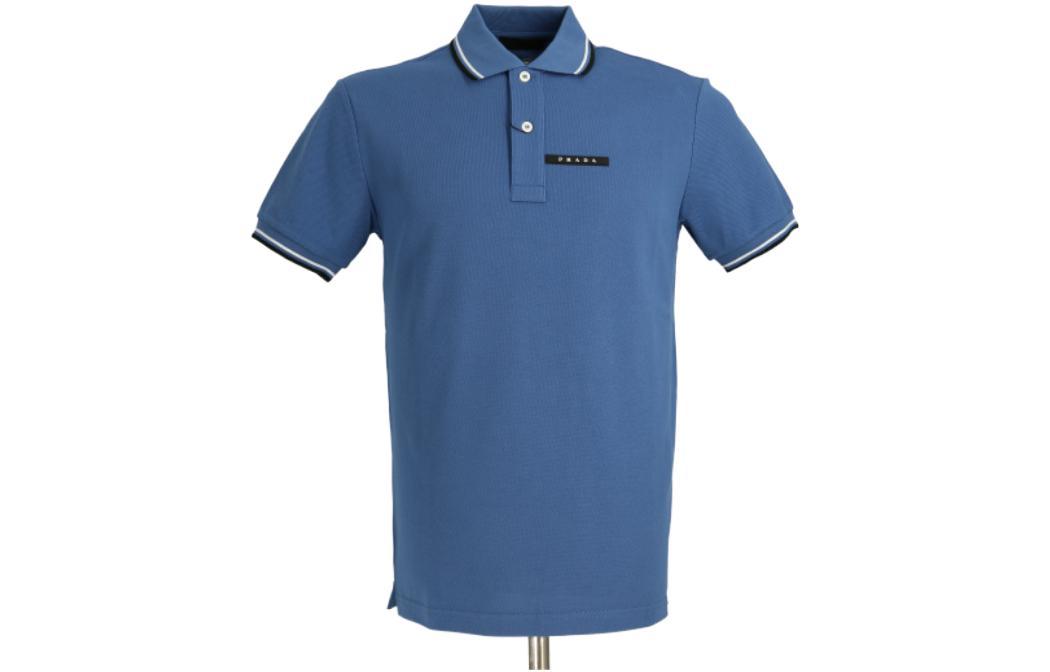 Prada Prada Polo Shirts Men Blue