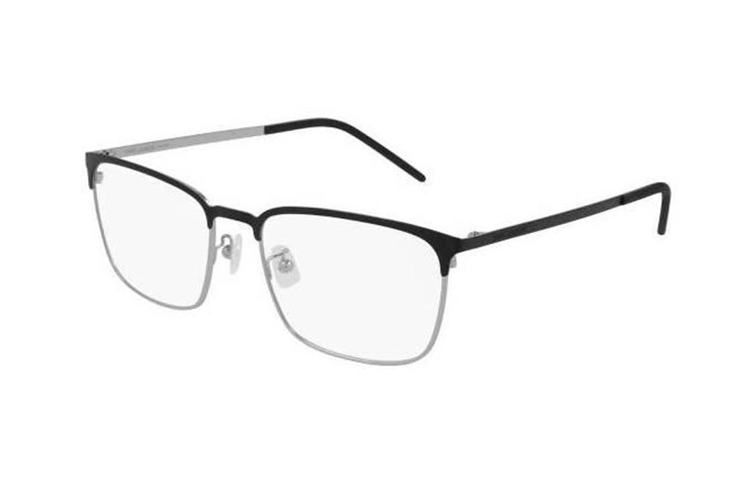 Saint Laurent Saint Laurent Rectangular Eyeglass Frames Men's Black