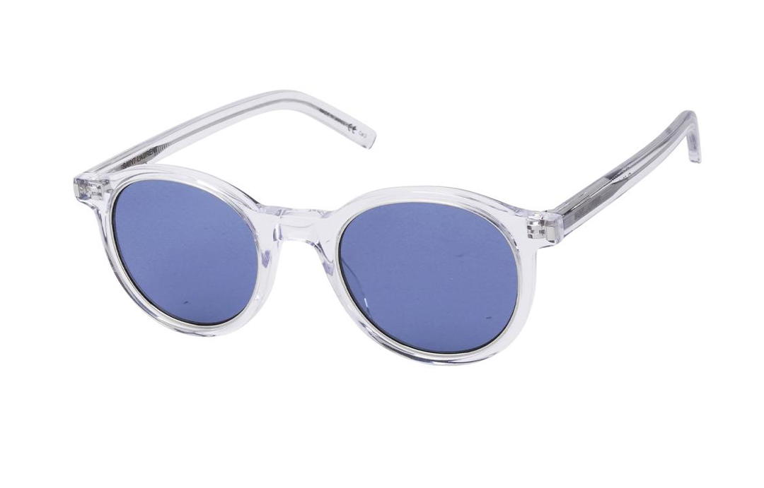 Saint Laurent Saint Laurent Acetate Oval Sunglasses Unisex Transparent