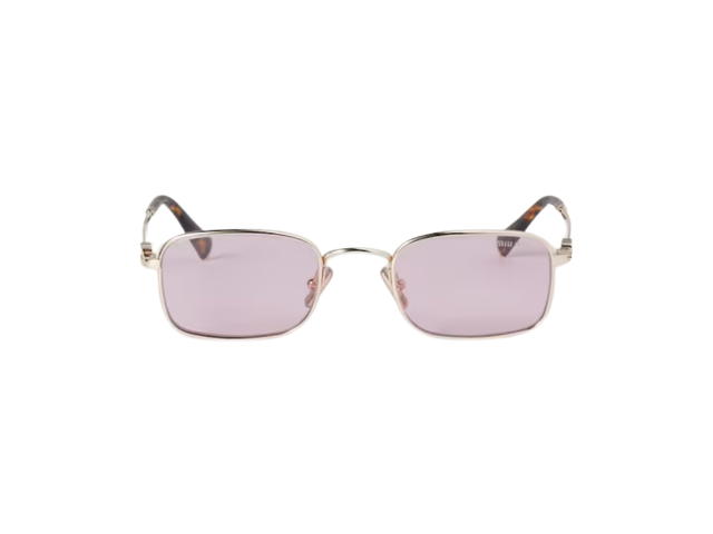Miu Miu Miu Miu Logo Sunglasses Pink Lenses - view 1