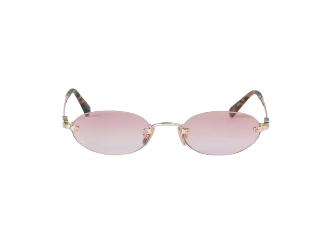 Miu Miu Miu Miu Logo Sunglasses Gradient Pink lenses