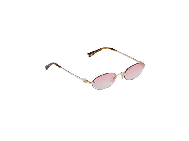 Miu Miu Miu Miu Logo Sunglasses Gradient Pink lenses - view 2