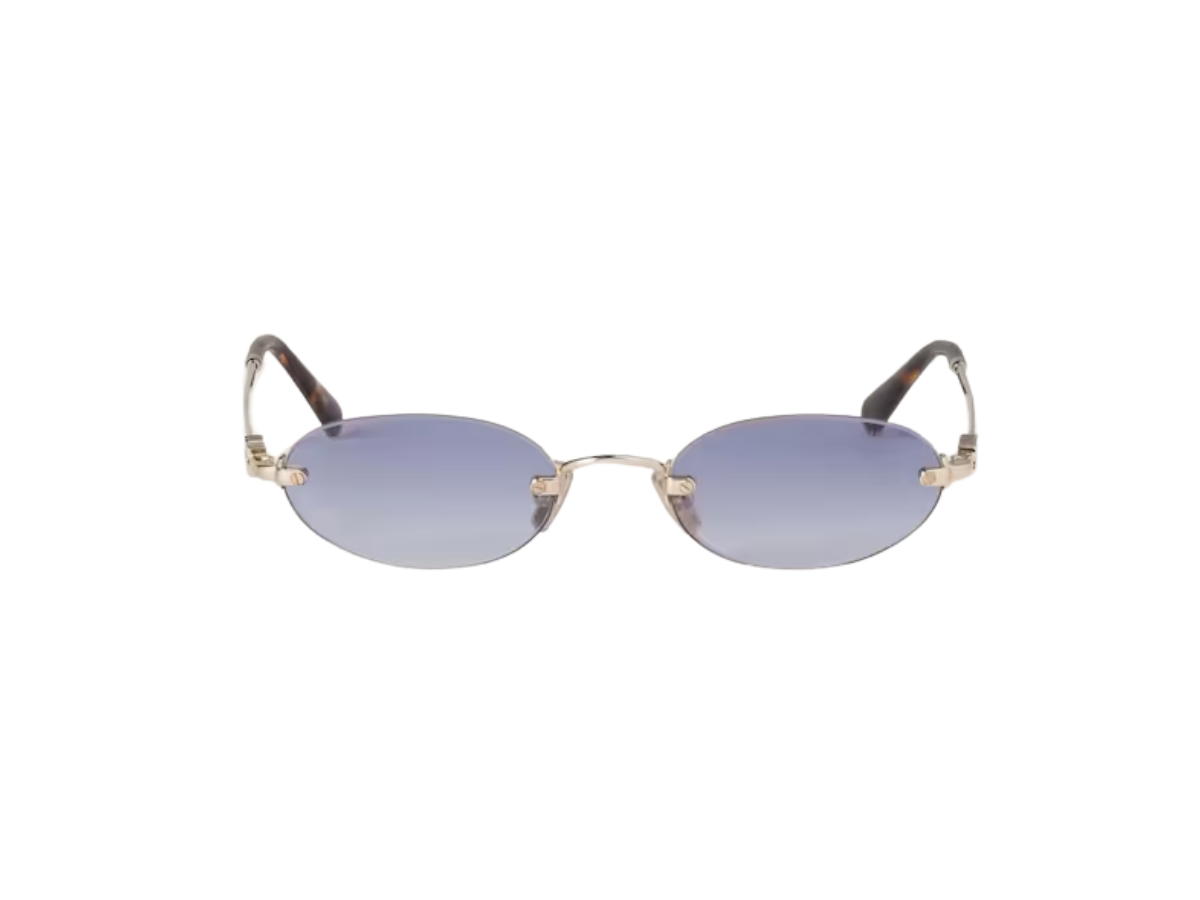 Miu Miu Miu Miu Logo Sunglasses Indigo lenses