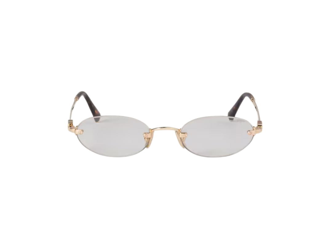 Miu Miu Miu Miu Logo Sunglasses Blue-ray Transparent Lenses