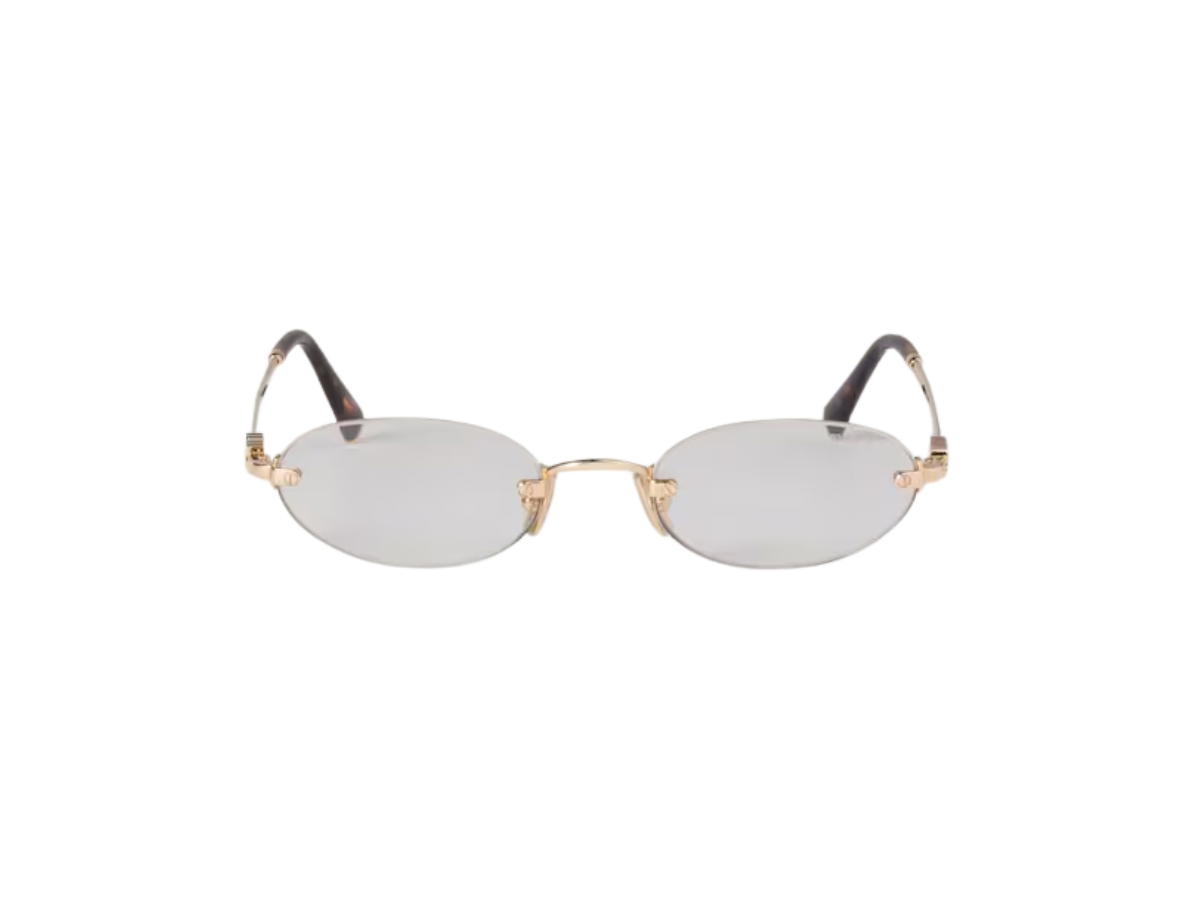 Miu Miu Miu Miu Logo Sunglasses Blue-ray Transparent Lenses