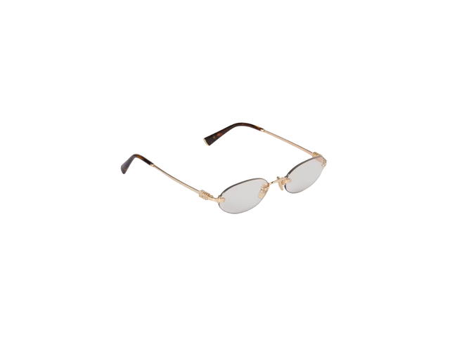 Miu Miu Miu Miu Logo Sunglasses Blue-ray Transparent Lenses - view 2