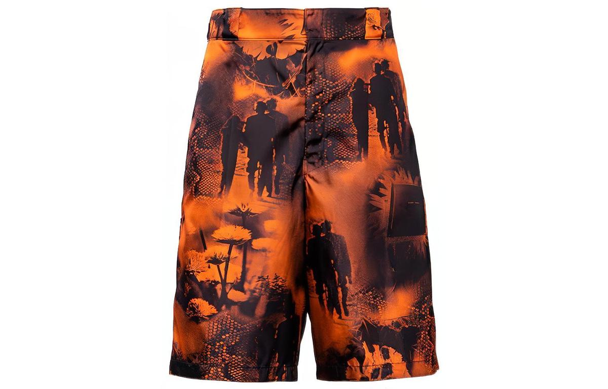 Prada Prada Casual Shorts Men Orange