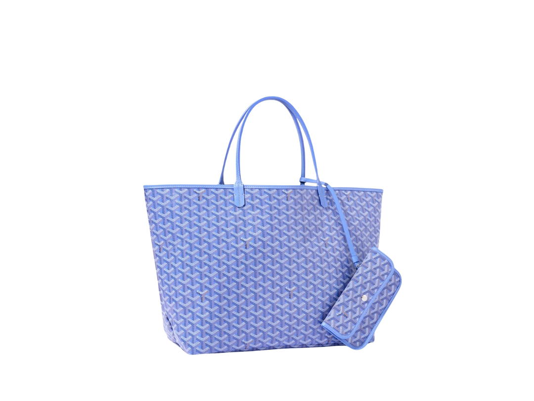 Goyard Goyard Saint Louis Gm Bag In Goyardine Canvas And Chevroches Calfskin With Palladium Hardware Iris Purple