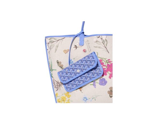 Goyard Goyard Saint Louis Gm Bag In Goyardine Canvas And Chevroches Calfskin With Palladium Hardware Iris Purple - view 3
