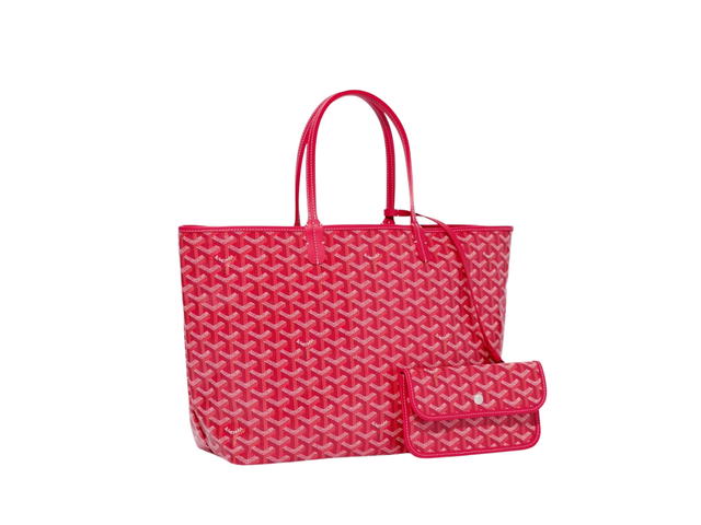 Goyard Goyard Saint Louis PM Bag In Goyardine Canvas And Chevroches Calfskin With Palladium Hardware Fuchsia - view 1