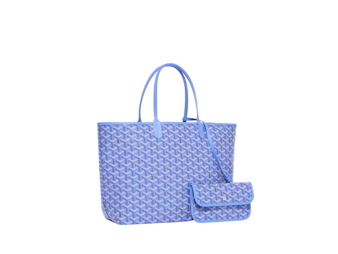 Goyard Goyard Saint Louis Pm Bag In Goyardine Canvas And Chevroches Calfskin With Palladium Iris Purple
