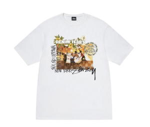 Buy Stussy & Denim Tears Annie Lee Tee White at Sasom – Authentic and Ready to Ship