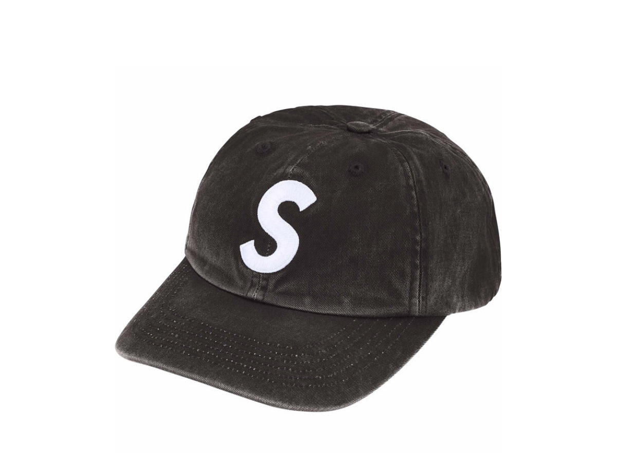 Supreme Supreme Pigment Coated S Logo 6-Panel Black