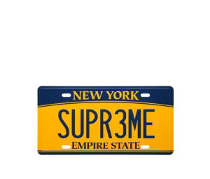 Buy Supreme License Plate Embossed Graphic at Sasom – Authentic and Ready to Ship