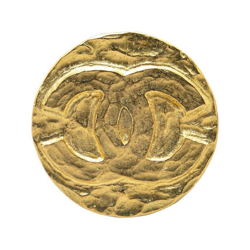 Chanel Chanel 1995 Cc Logo embossed Brooch