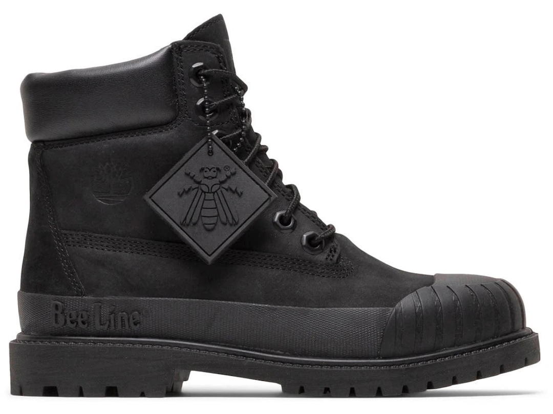Timberland Timberland 6" Boot Premium Bee Line Rubber Toe WP Black Nubuck (Women's)