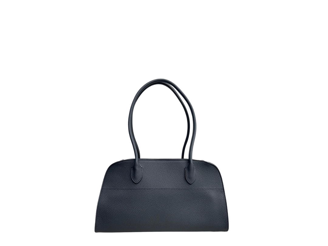 The Row The Row Small Margaux 12 In Balck Leather