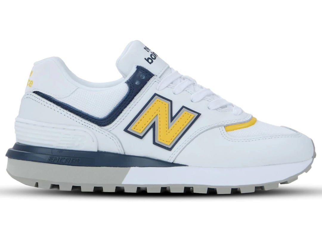 New Balance New Balance 574 White Navy Green Yellow