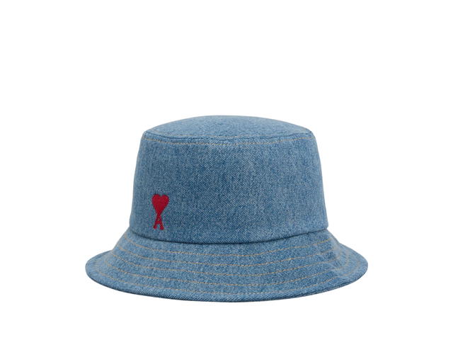 Ami Paris Ami Paris De Coeur Embroidery Bucket Hat Blue - view 2