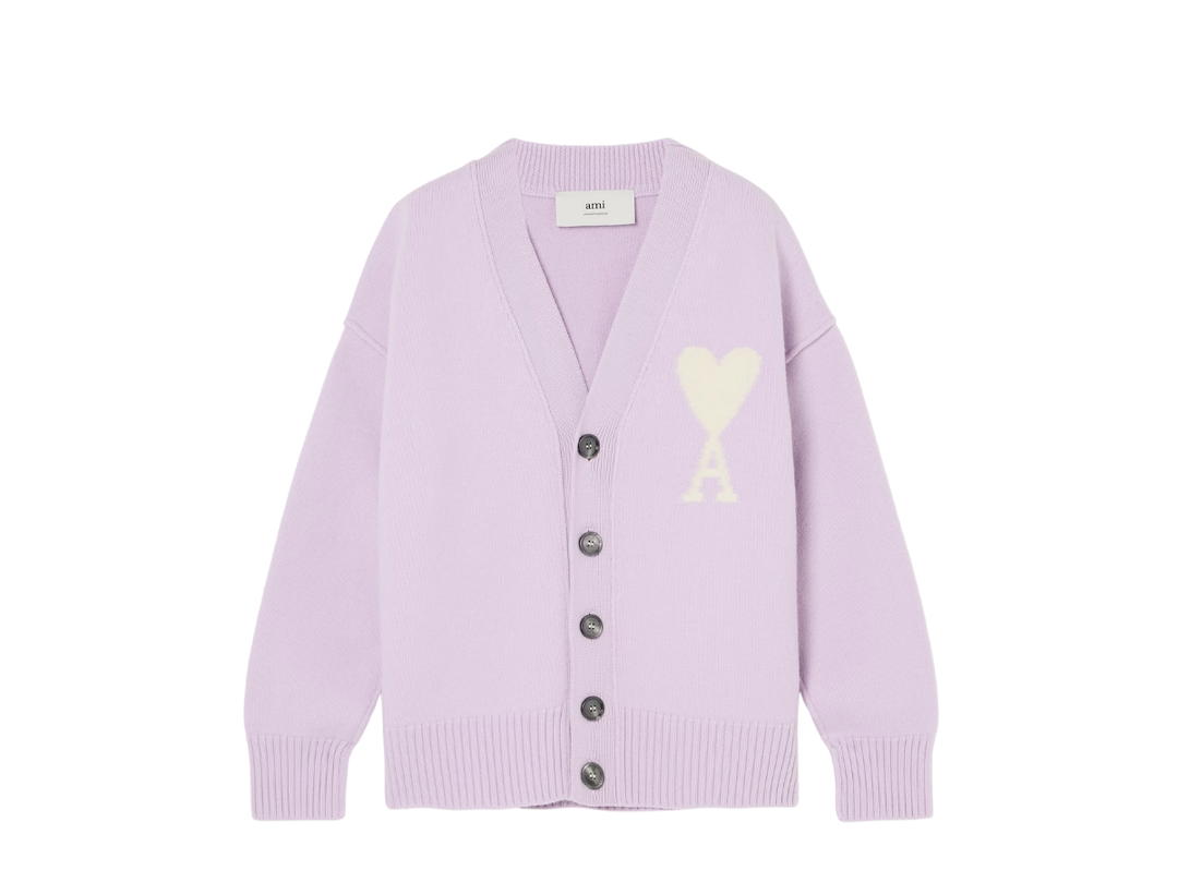 Ami Paris Ami Paris Cardigan Lilac