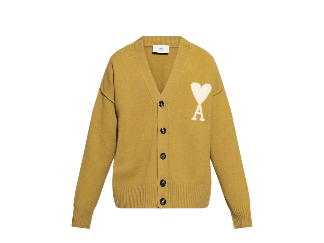 Ami Paris Ami Paris Cardigan Mustard