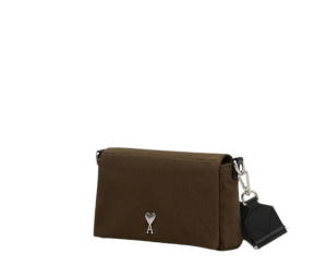 Buy Ami Paris Green Canvas Ami De Coeur Lunch Box Bag In Ripstop Canvas Black Olive at Sasom – Authentic and Ready to Ship