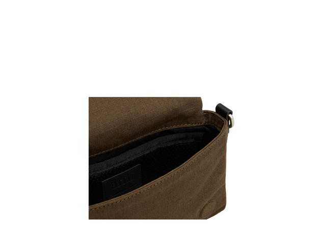 Ami Paris Ami Paris Green Canvas Ami De Coeur Lunch Box Bag In Ripstop Canvas Black Olive - view 3