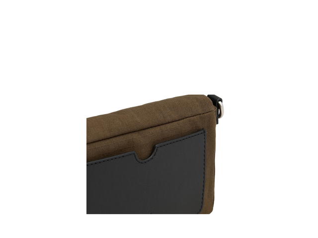 Ami Paris Ami Paris Green Canvas Ami De Coeur Lunch Box Bag In Ripstop Canvas Black Olive - view 4