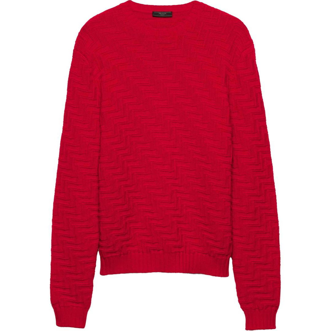 Prada Prada SS24 Sweater Men's Blood Red