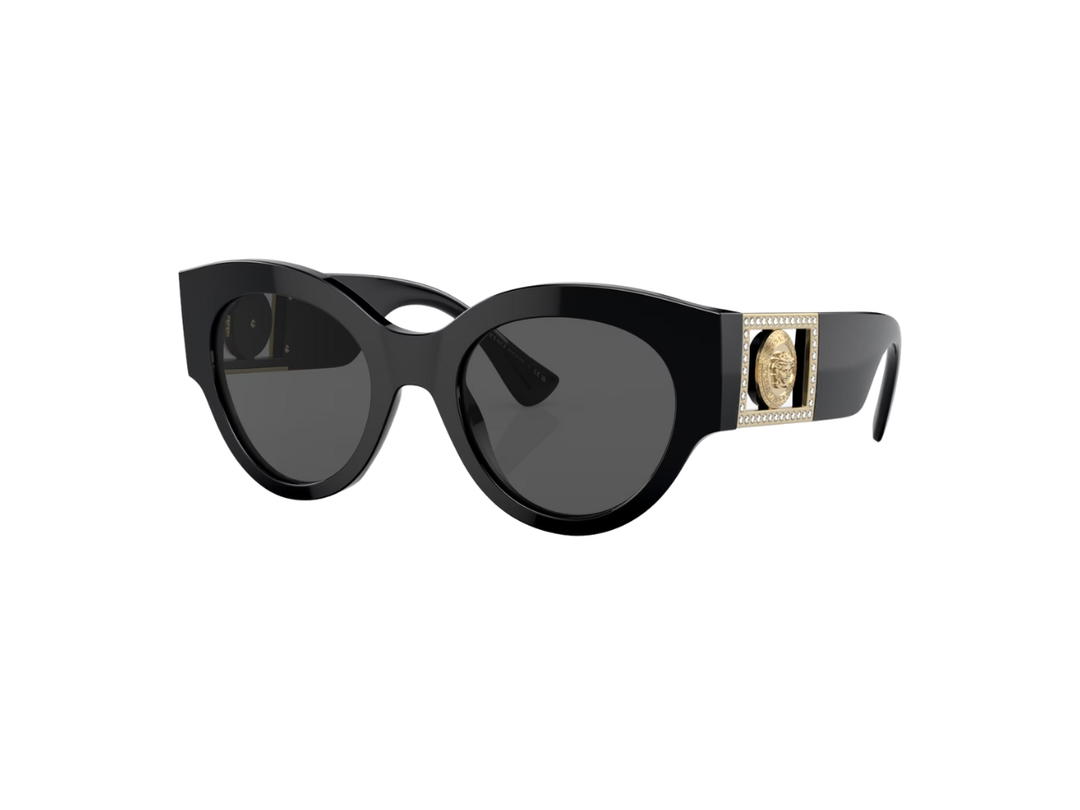 Versace Versace Sunglasses In Black Frame With Dark Grey Lens