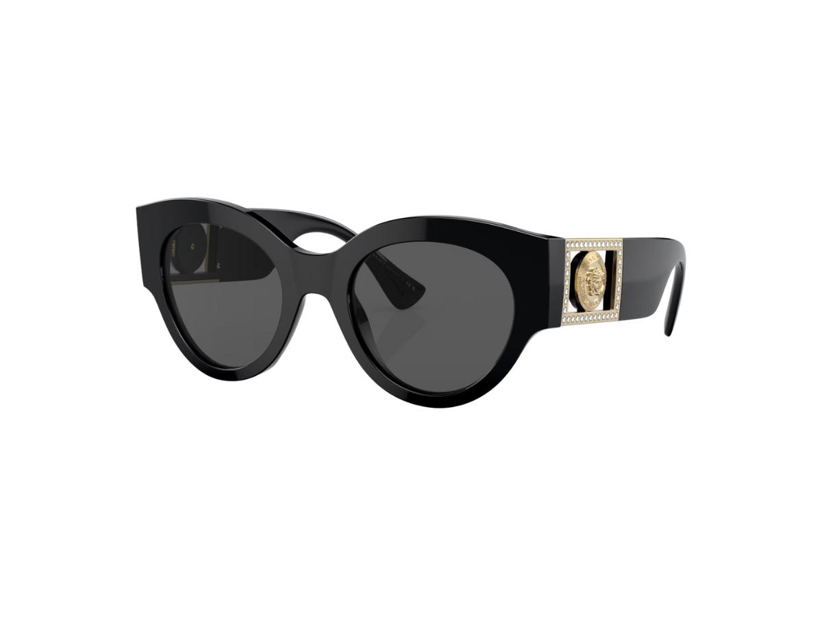 Versace Versace Sunglasses In Black Frame With Dark Grey Lens