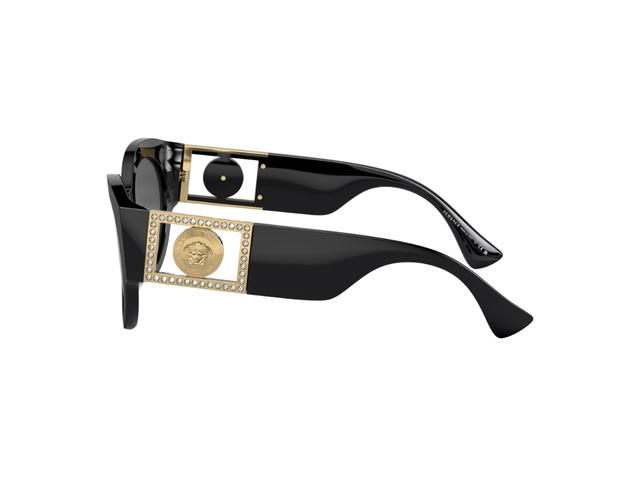 Versace Versace Sunglasses In Black Frame With Dark Grey Lens - view 3