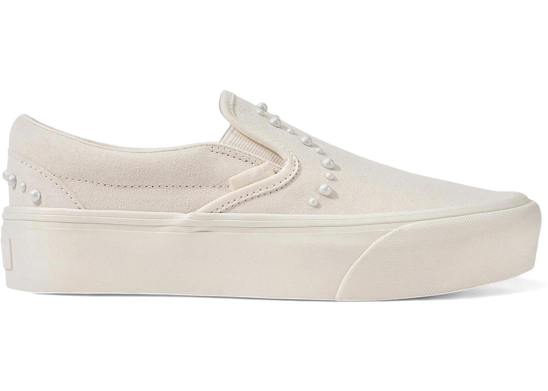 Vans Vans Classic Slip-On Platform Pearl Pack Marshmallow White
