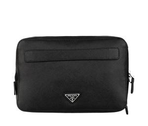 Buy Prada Cow Leather Wrist Bags Clutches Regular Men's Black at Sasom – Authentic and Ready to Ship