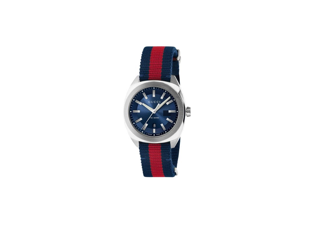 Gucci Gucci GG2570 Dial Blue Red Nylon Strap Watch