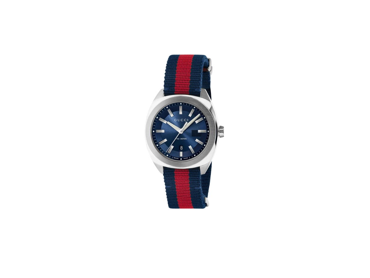 Gucci Gucci GG2570 Dial Blue Red Nylon Strap Watch