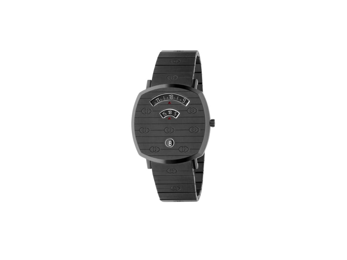 Gucci Gucci Grip Quartz Grey Dial Grey Steel Strap Watch Grey