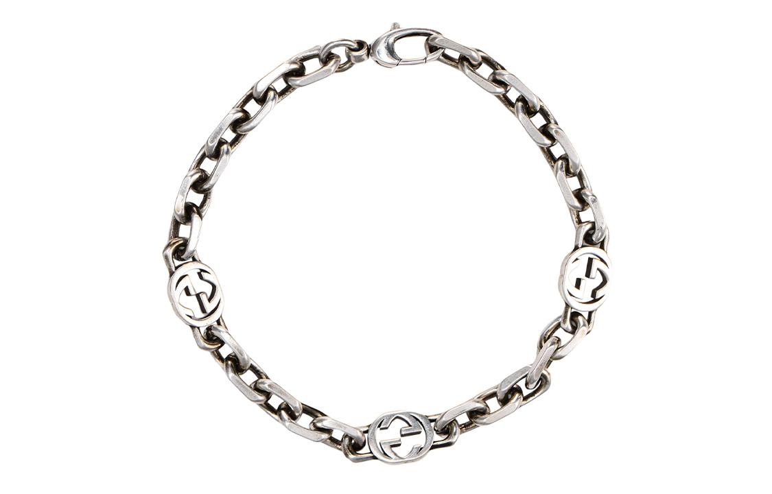 Gucci Gucci 21st Century Silver Interlocking G Chain Costume Bracelet