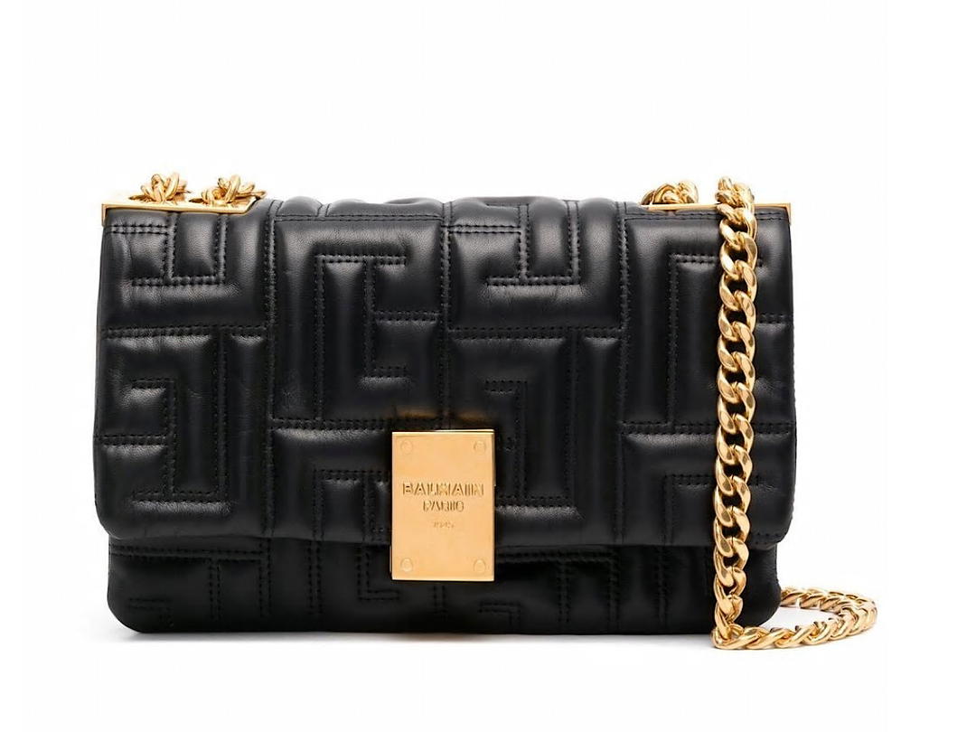 Balmain Balmain 1945 Soft Bag Smallquilted Lambski0pa 100lamb  Ovis Aries Aries