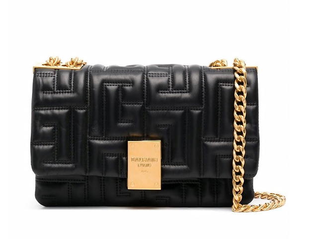 Balmain Balmain 1945 Soft Bag Smallquilted Lambski0pa 100lamb  Ovis Aries Aries - view 1
