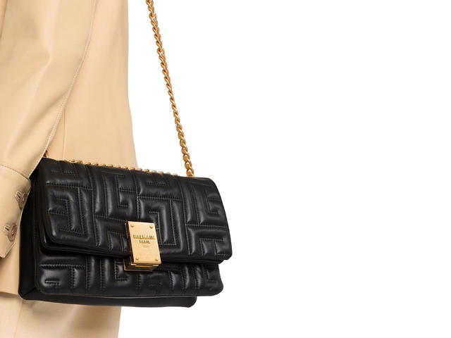 Balmain Balmain 1945 Soft Bag Smallquilted Lambski0pa 100lamb  Ovis Aries Aries - view 3