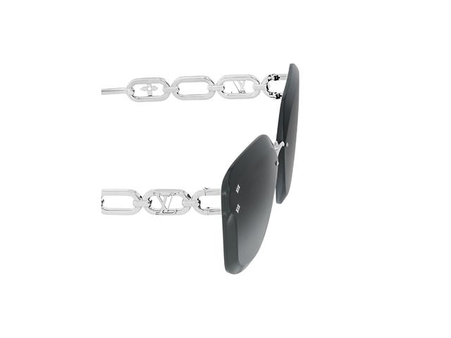 Louis Vuitton Louis Vuitton Jewel Cat Eye Sunglasses In Rimless frames With Gradient Black lenses - view 4