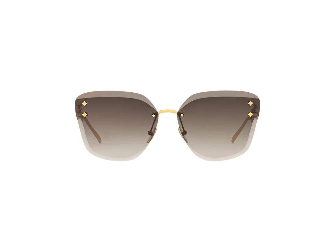 Louis Vuitton Louis Vuitton Jewel Cat Eye Sunglasses In Rimless frames With Gradient Brown lenses